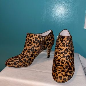 Vince Camuto Leopard Print Booties 7.5